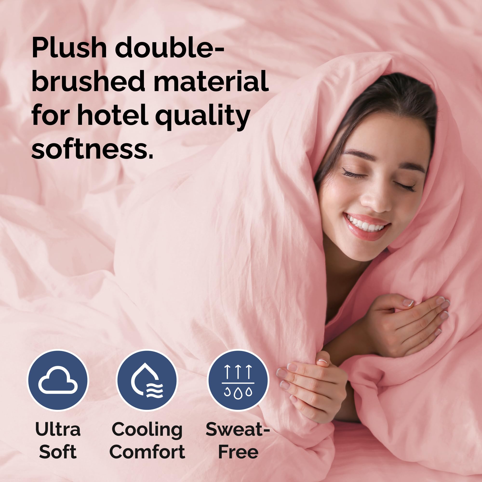 Close-up of CGK Unlimited extra-soft double-brushed fabric for tactile comfort.
