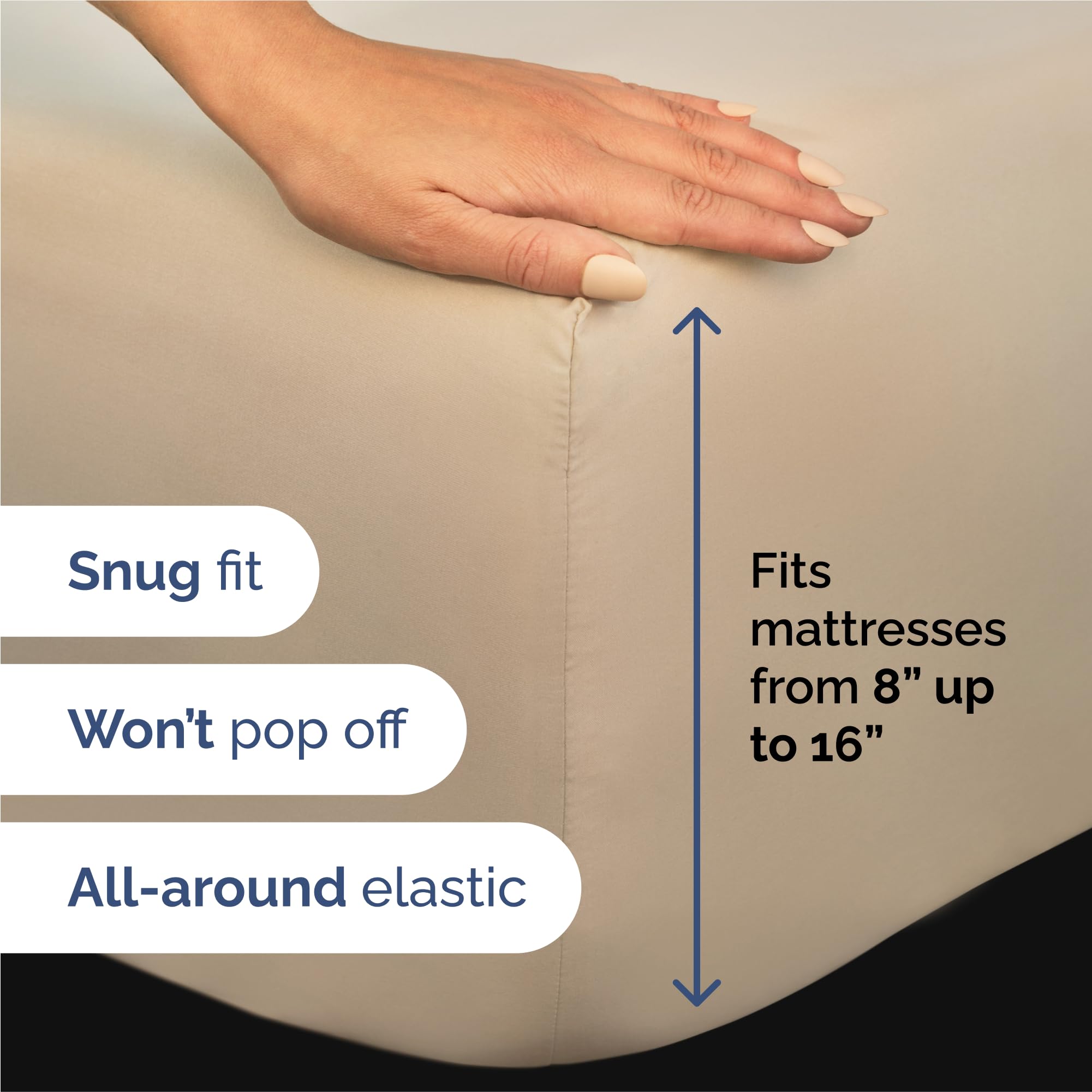 CGK Unlimited fitted sheet 80x78 inches with deep mattress compatibility