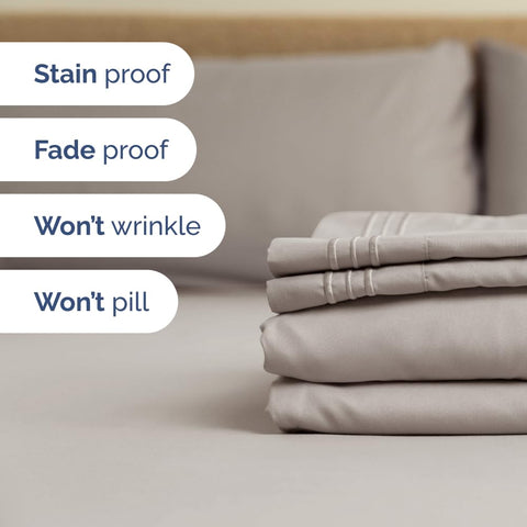 Deep-pocket design illustrated to show secure, wrinkle-resistant fit.