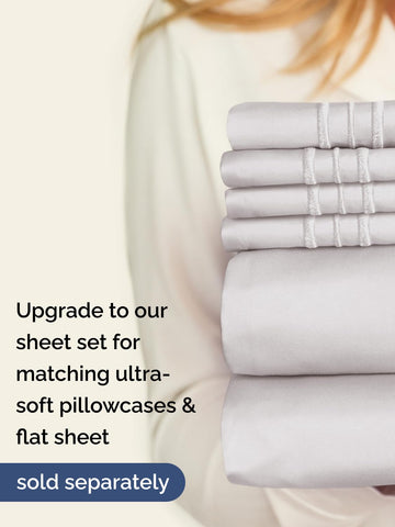 CGK Unlimited French Grey king sheet adds subtle elegance to any bed.