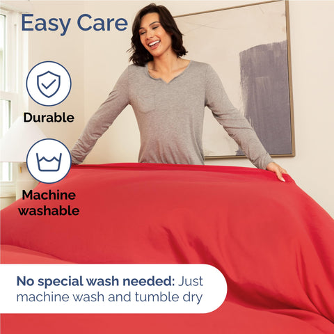 CGK Unlimited full-size sheet set machine-washable; easy care