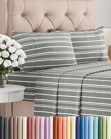 CGK Unlimited full-size sheet set pillow cases show soft, breathable comfort for nightly use.