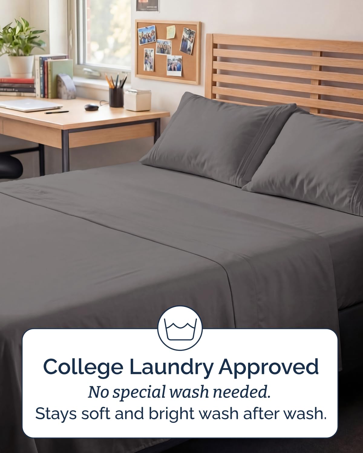 CGK Unlimited dorm-room friendly bedding perfect for easy care