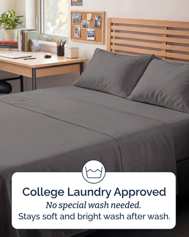CGK Unlimited dorm-room friendly bedding perfect for easy care