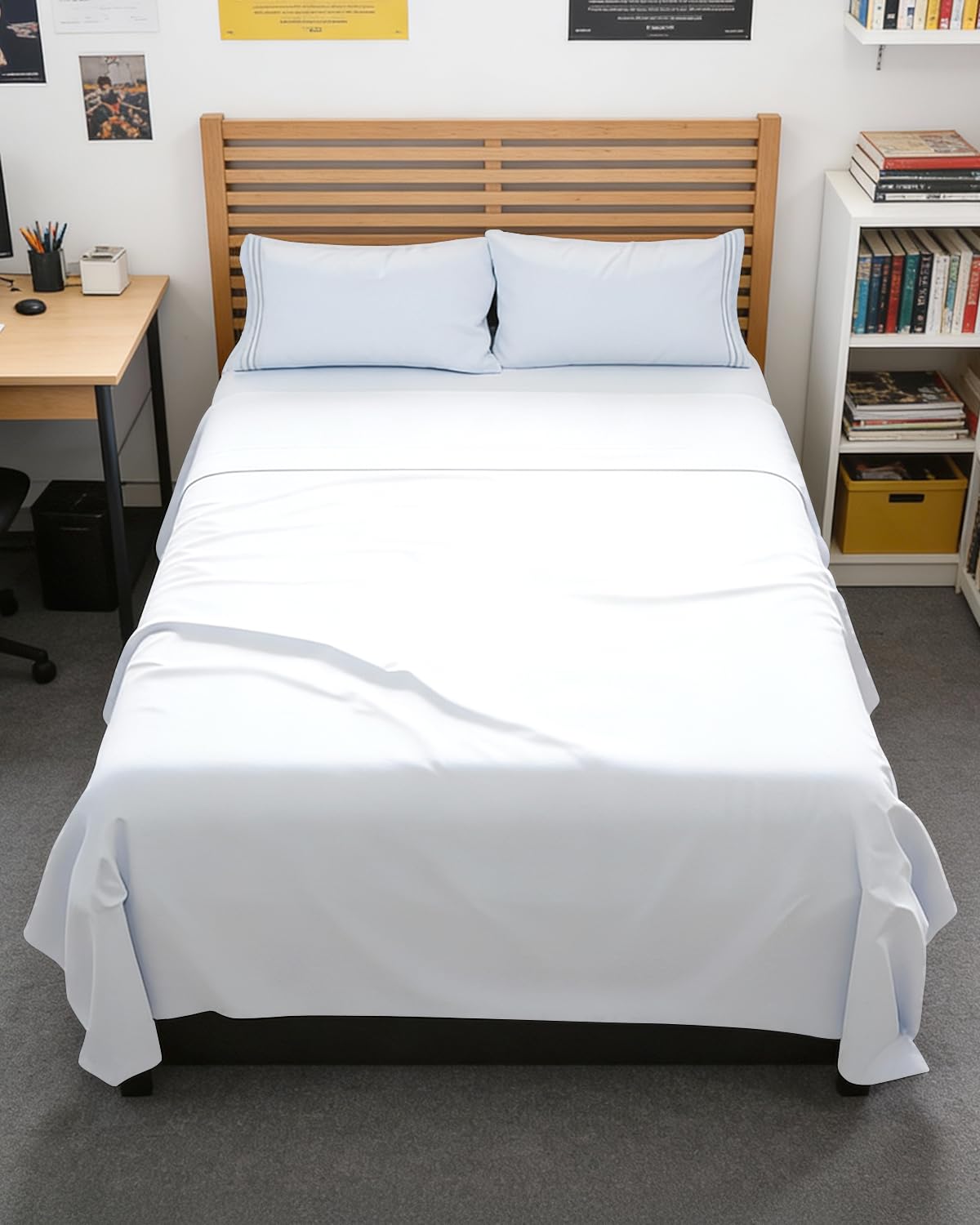 CGK Unlimited Full XL flat sheet 84x100 for deep mattresses and easy layering.