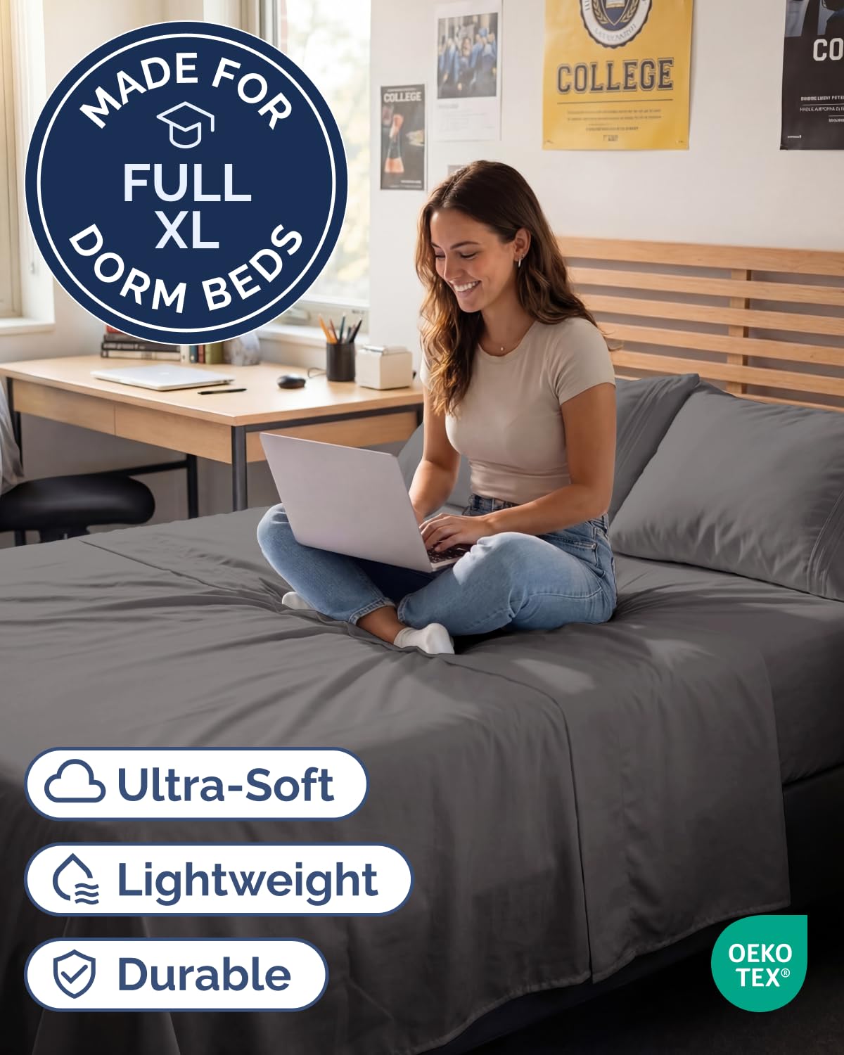 CGK Unlimited full XL flat sheet 84 x 100 inches for versatile bed coverage