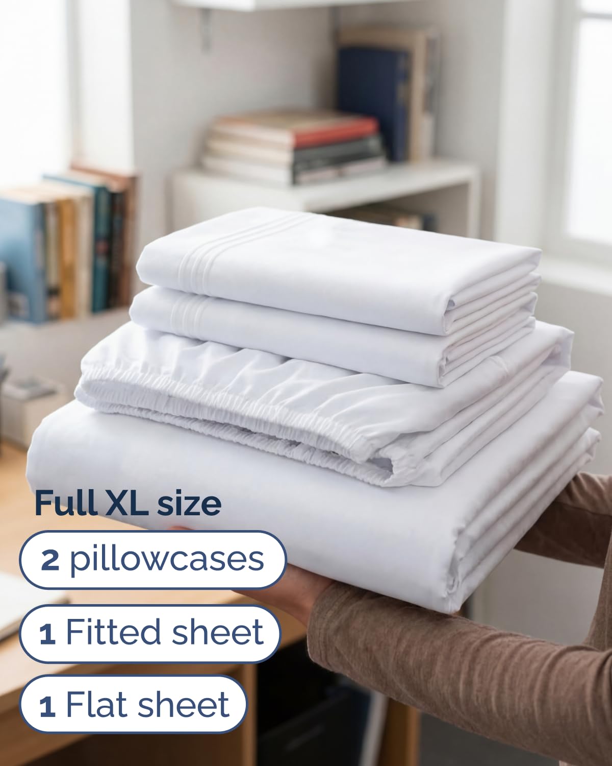 CGK Unlimited Full XL pillowcases 20x30 for hotel-soft comfort.