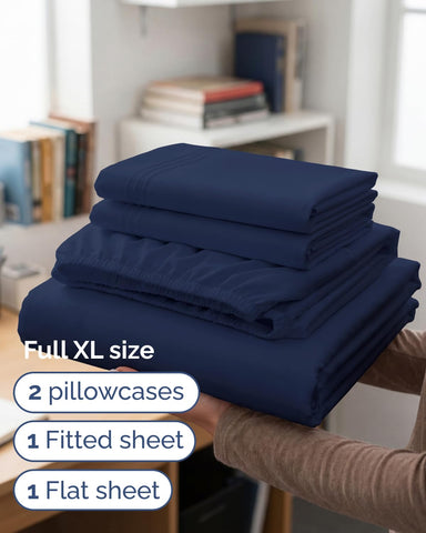 CGK Unlimited navy blue pillowcases 20x30 for soft head support