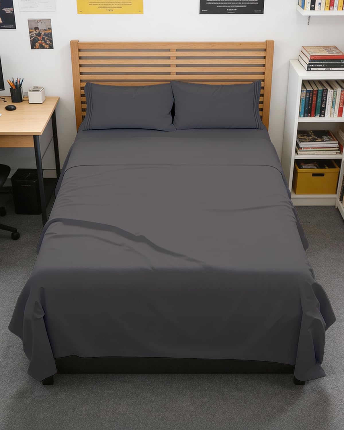 CGK Unlimited full XL sheet set with soft brushed fabric for luxurious comfort