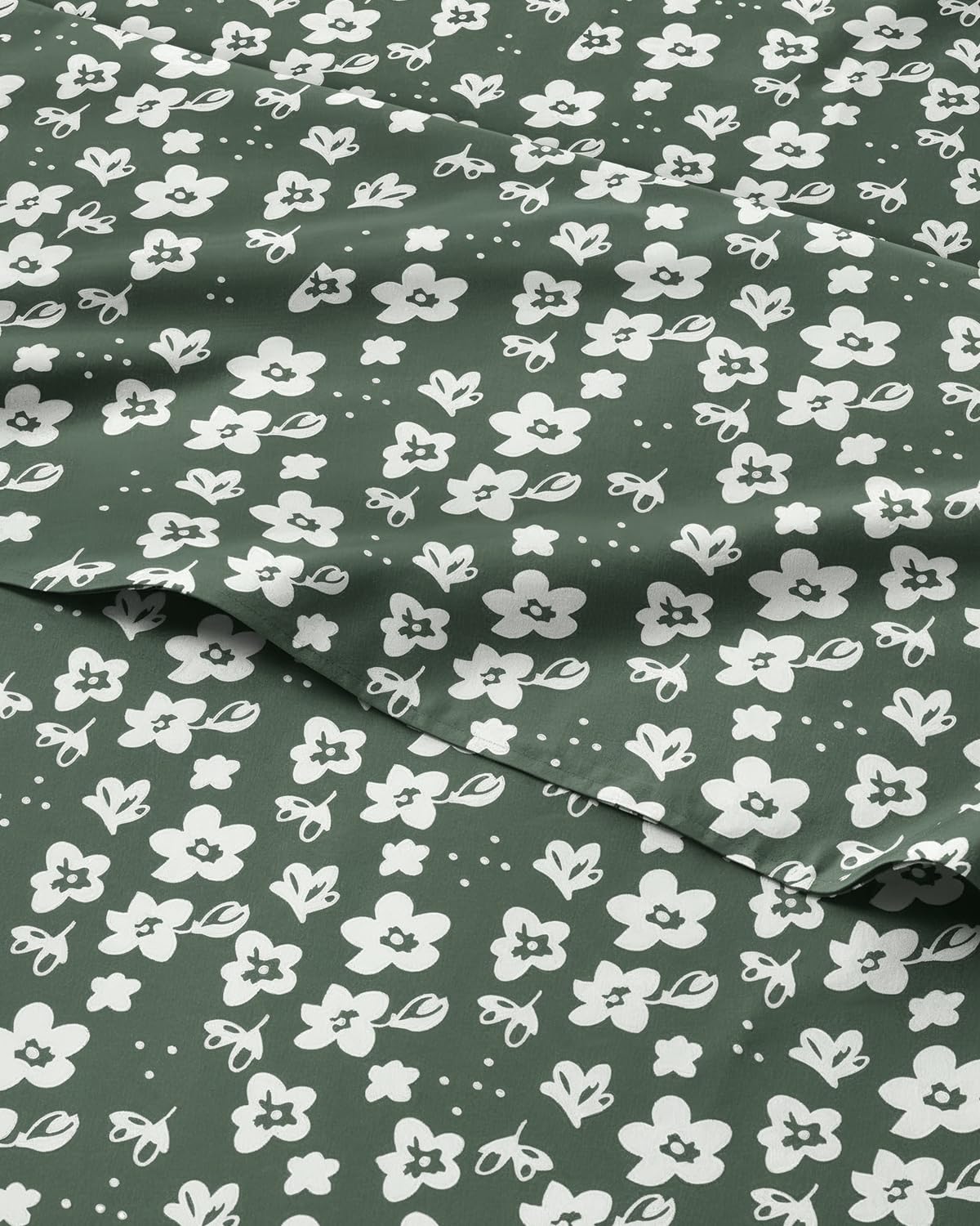 CGK Unlimited green floral pattern adds a fresh, nature-inspired look to your bed