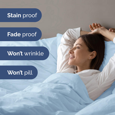 CGK Unlimited hotel-quality bedding adds a polished look to any bedroom.