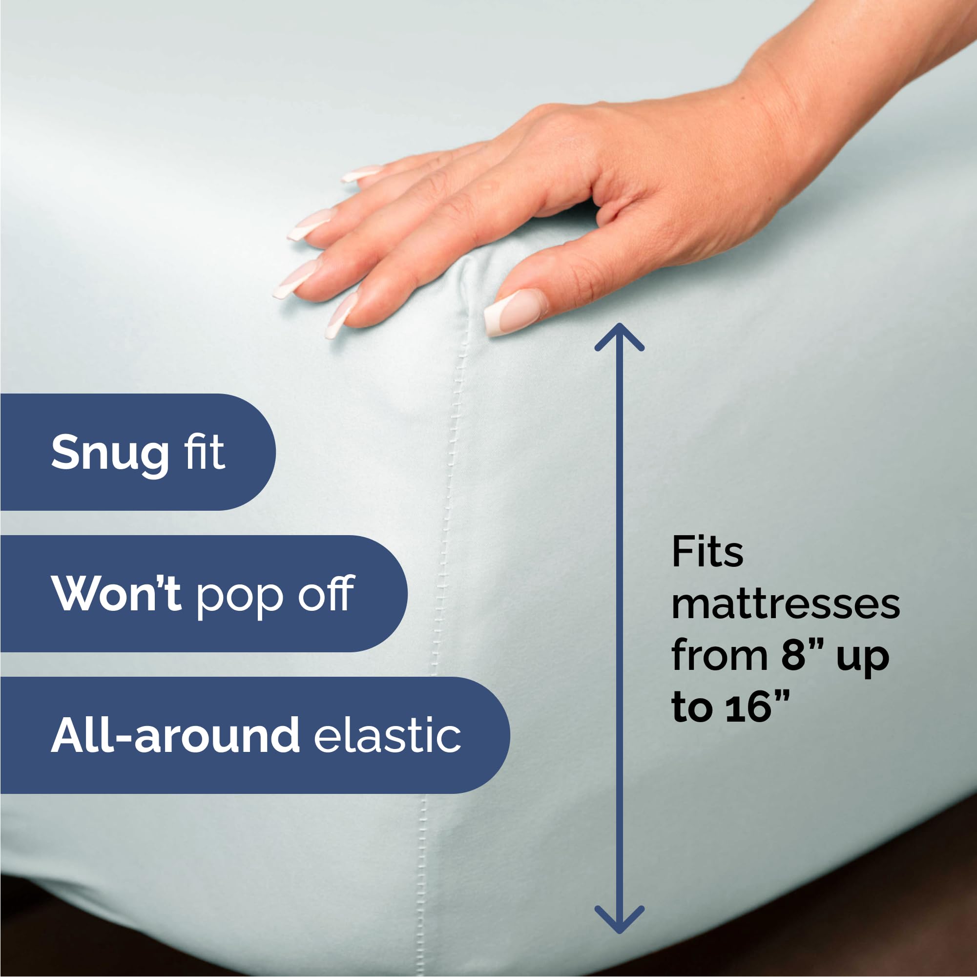 CGK Unlimited close-up of ice-blue microfiber for silky softness