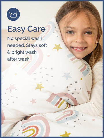 CGK Unlimited Kids microfiber sheet material feels soft and breathable.