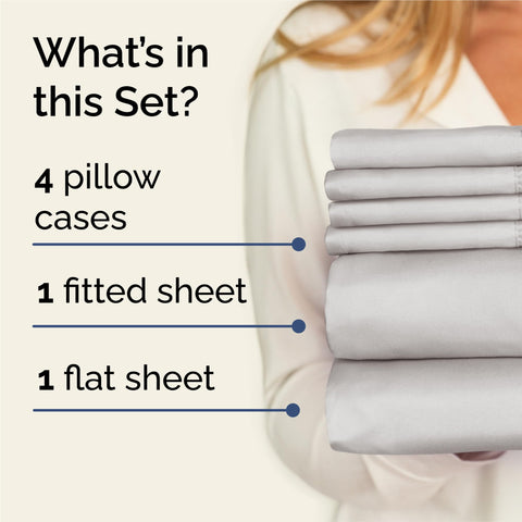 CGK Unlimited king sheet set fitted sheet shows deep pockets for secure mattress fit.