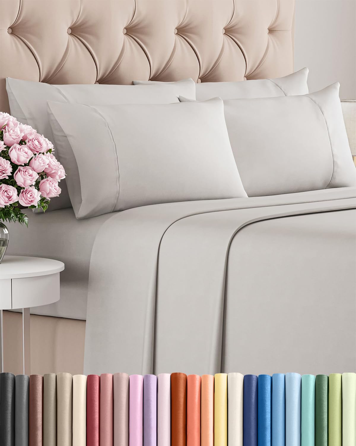 CGK Unlimited King sheet set flat sheet demonstrates generous size and silky smooth finish.