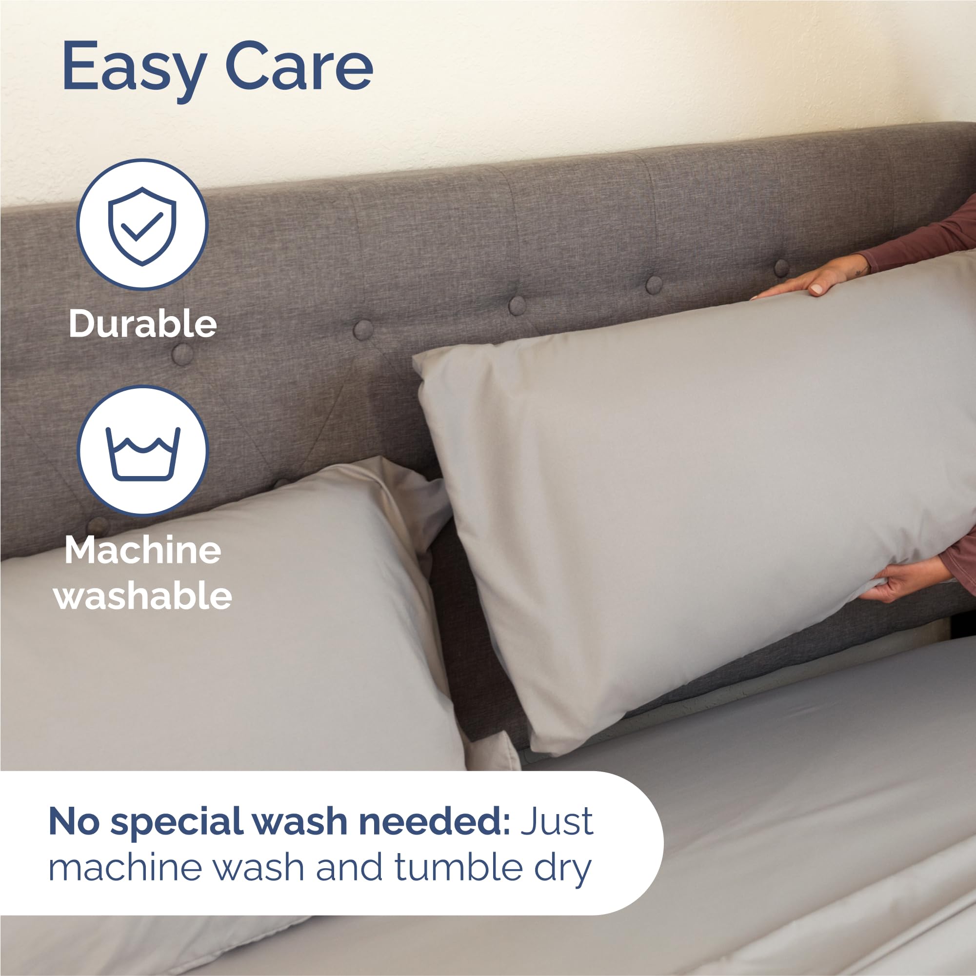 CGK Unlimited deep pockets image demonstrates compatibility with most 16-inch mattresses