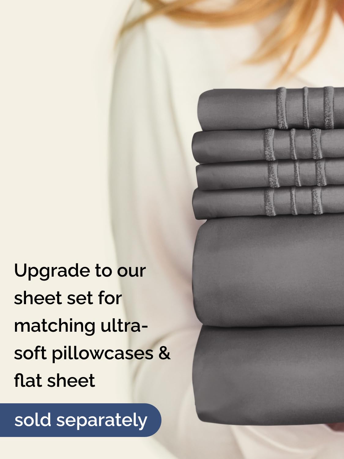 CGK Unlimited king bed sheets on a bed, illustrating hotel-like presentation.