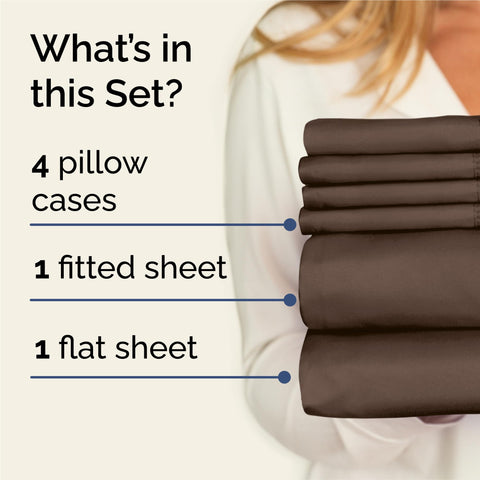 CGK Unlimited King fitted sheet in brown fits deep mattresses securely.