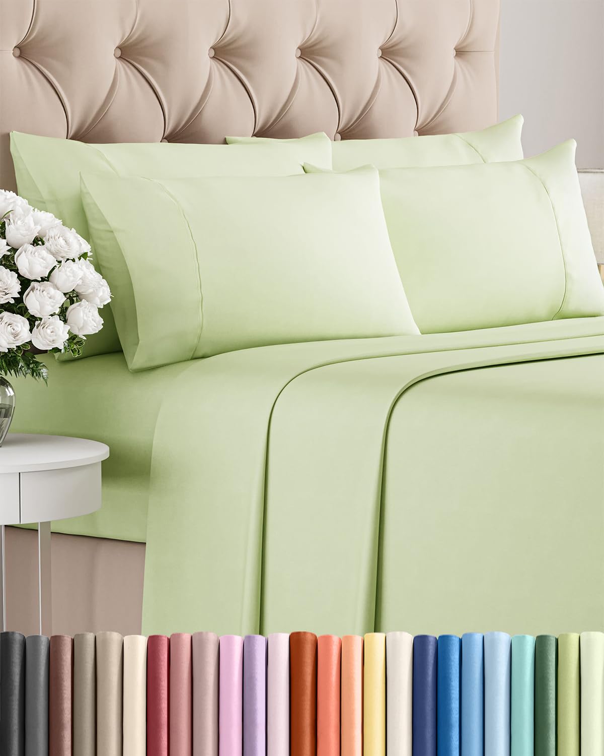 CGK Unlimited King flat sheet offers breathable, silky-soft comfort for a cool night