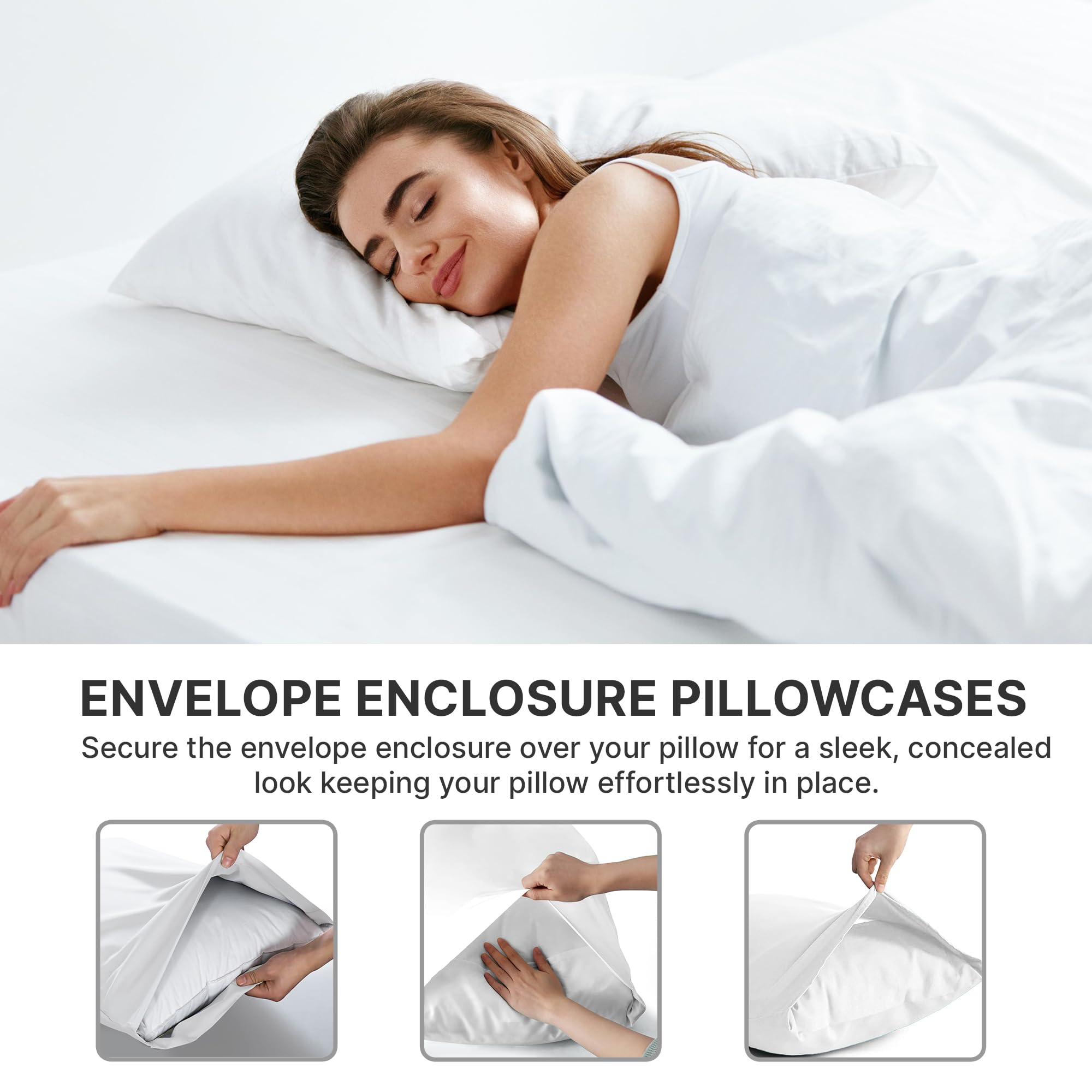 CGK Unlimited king pillow case dream-soft fabric close-up highlights ultra-soft microfiber