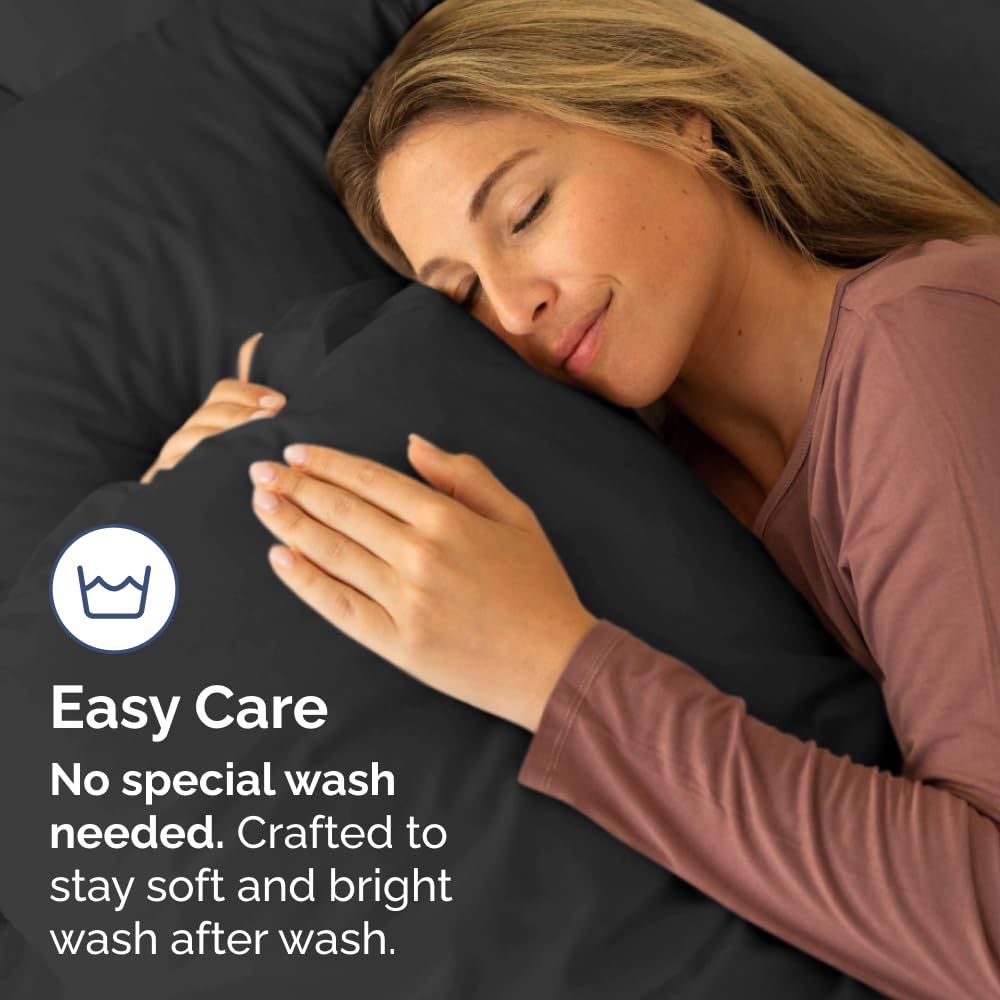 No pillow slip design helps keep pillows neatly in place.