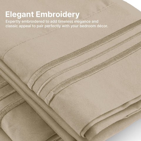 CGK Unlimited king pillow case set of 4 stacked to demonstrate full four-piece value