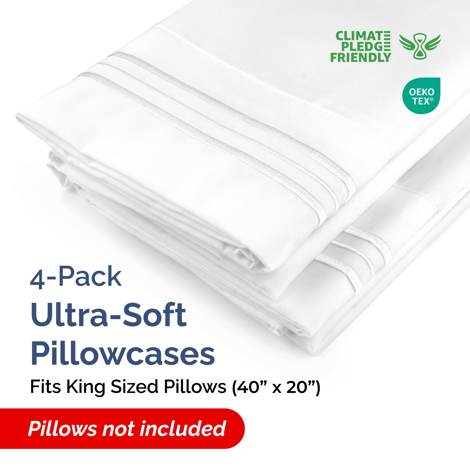 CGK Unlimited king pillow case: durable seams keep pillows tidy through many washes.