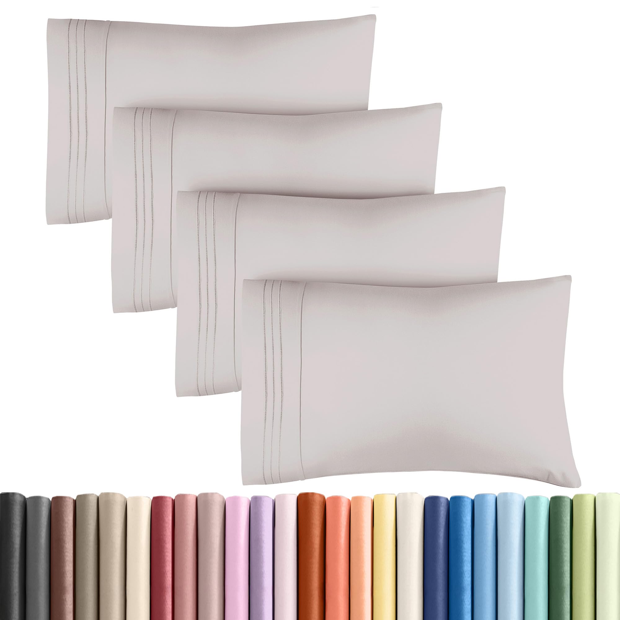 CGK Unlimited king pillow cases in soft hotel-quality fabric for lasting comfort.
