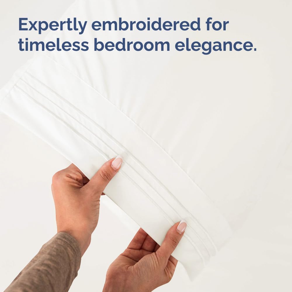 Antique White pillow cases complement any bedding style and room decor.