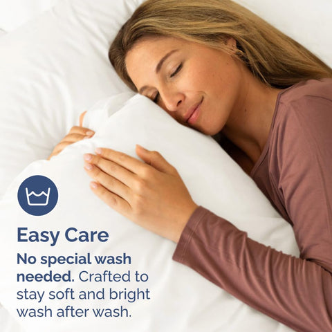 Machine washable king pillow cases for easy maintenance and quick refresh.
