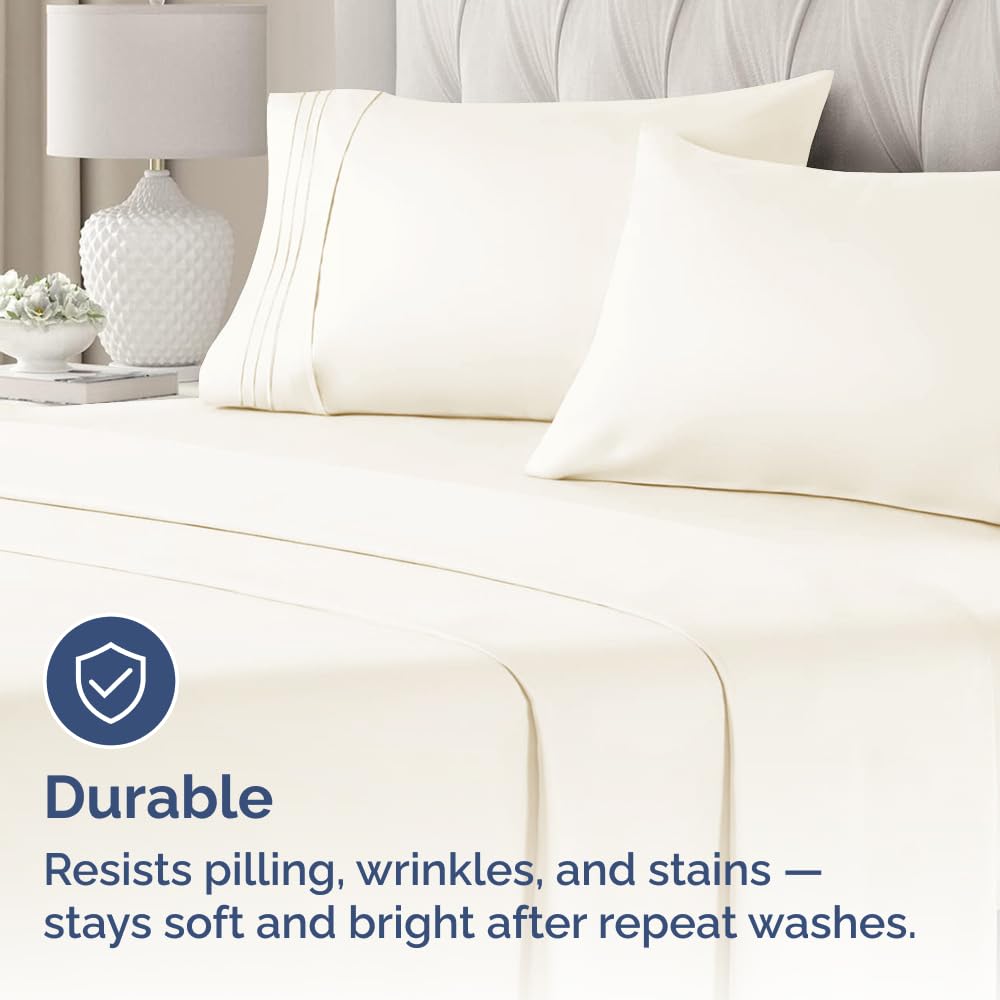 CGK Unlimited king pillow cases set 4 - machine washable for easy care