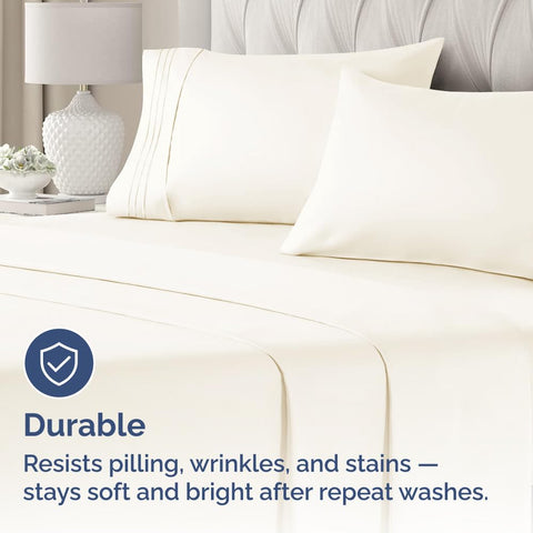 CGK Unlimited king pillow cases set 4 - machine washable for easy care