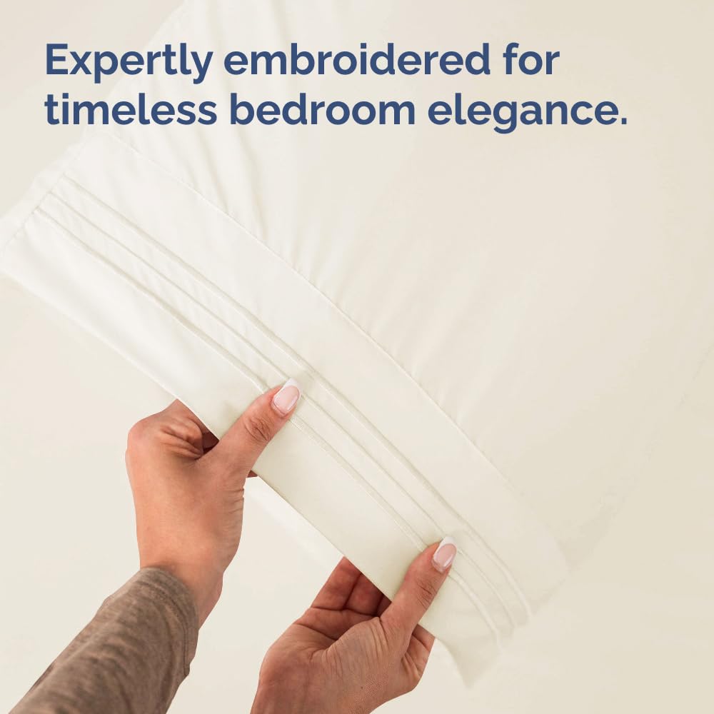 CGK Unlimited king pillow cases set 4 - off-white color complements any bedroom