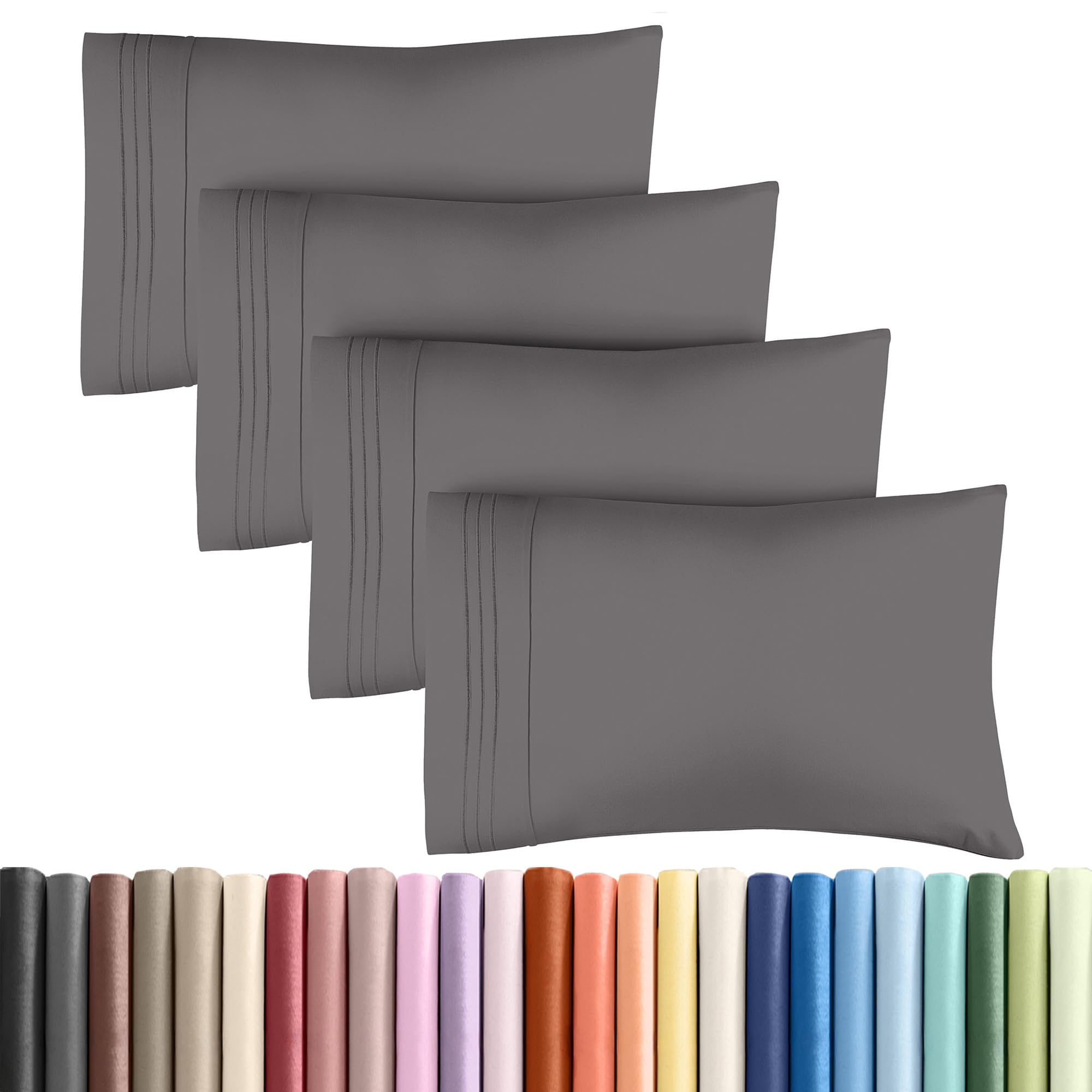 CGK Unlimited king pillow cases with a soft textured feel for luxurious comfort.