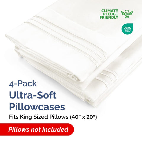 Ultra-soft microfiber with durable seams keeps pillows neat and cozy over time.