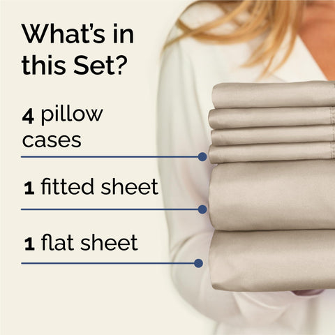 CGK Unlimited King fitted sheet in wheat with deep pockets for a secure fit.