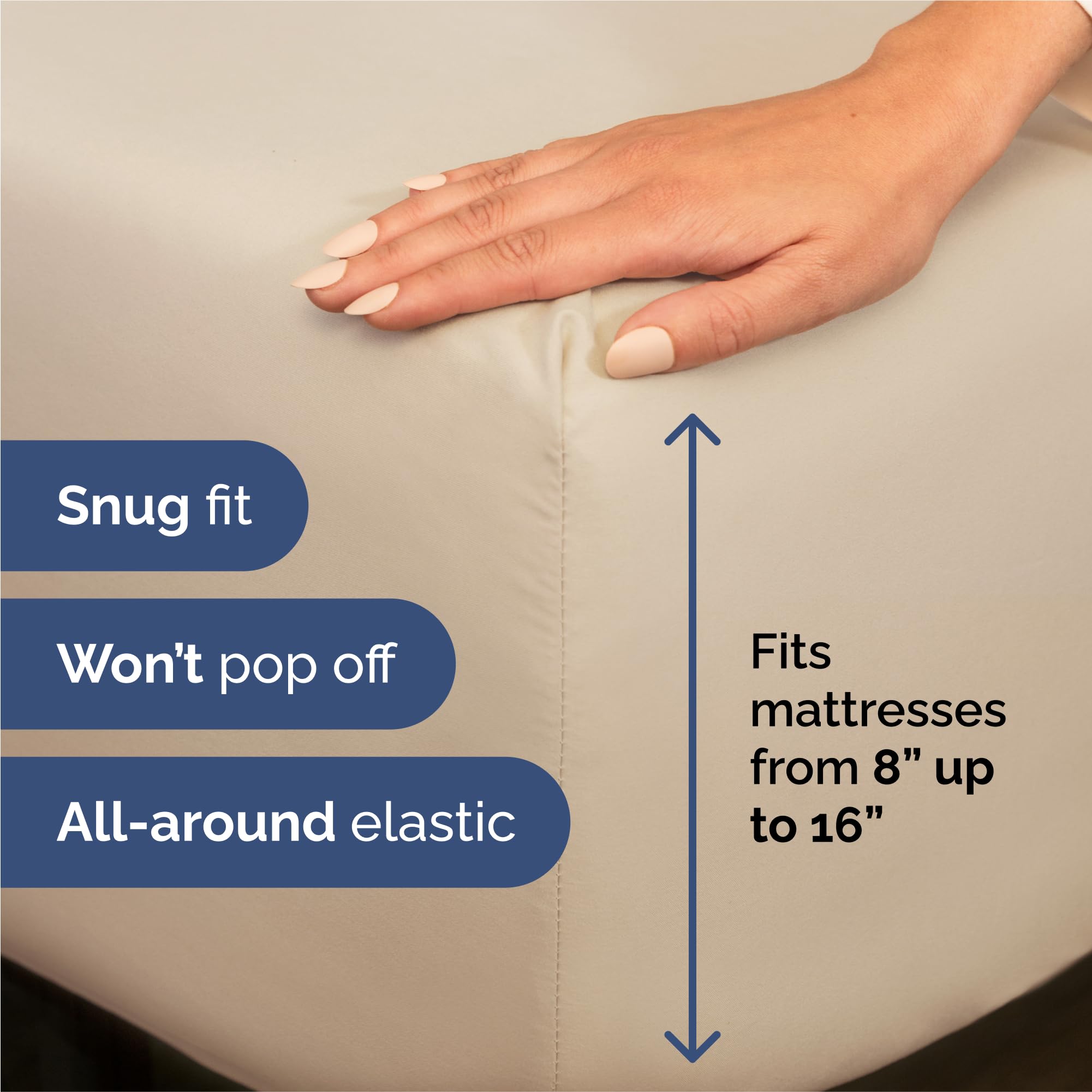CGK Unlimited King pillowcase in wheat showcasing smooth, luxurious softness.