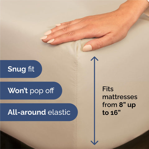 CGK Unlimited King pillowcase in wheat showcasing smooth, luxurious softness.