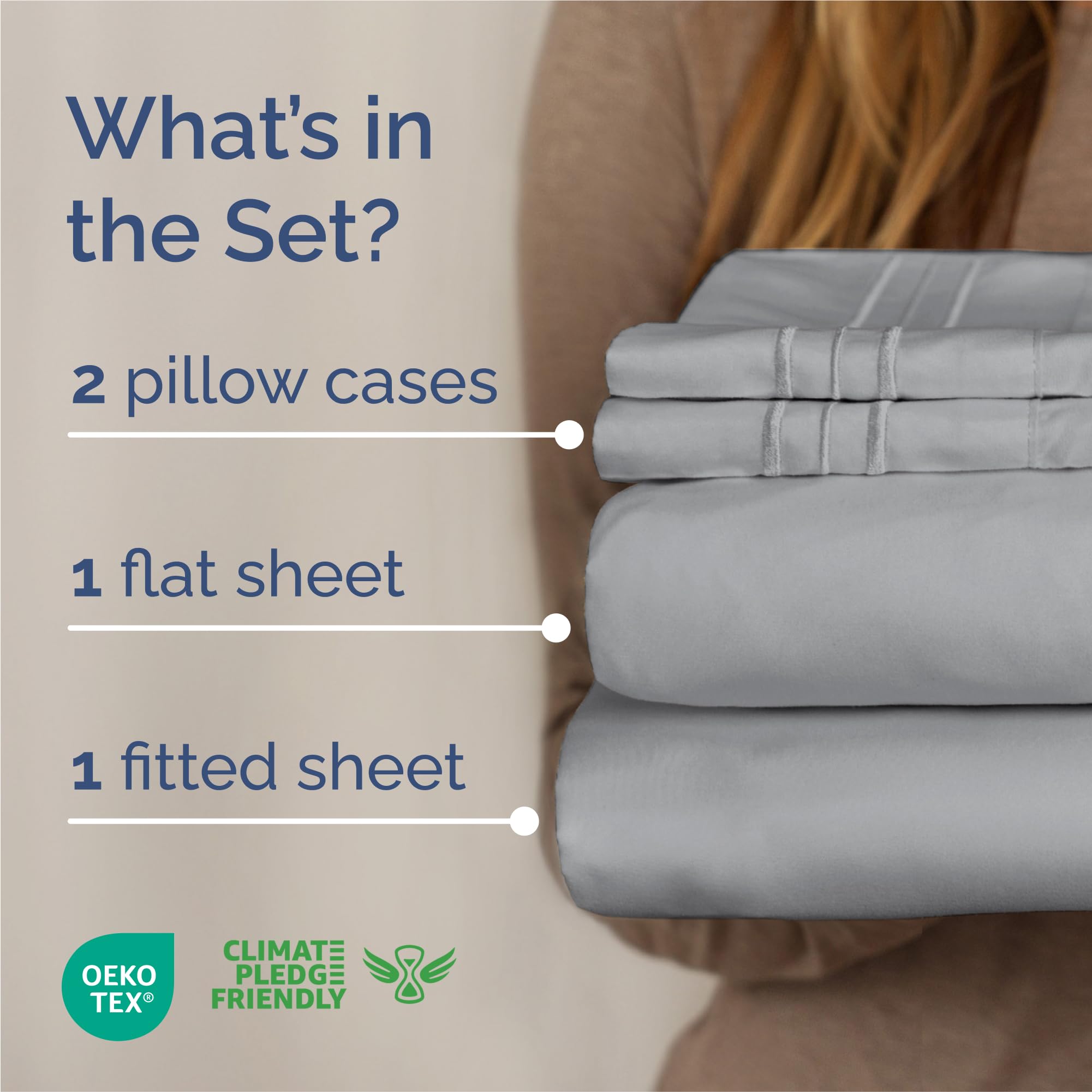 CGK Unlimited king size fitted sheet with deep pockets for secure fit.