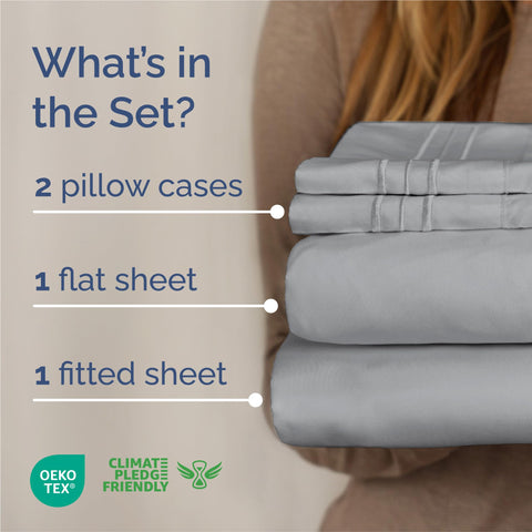 CGK Unlimited king size fitted sheet with deep pockets for secure fit.