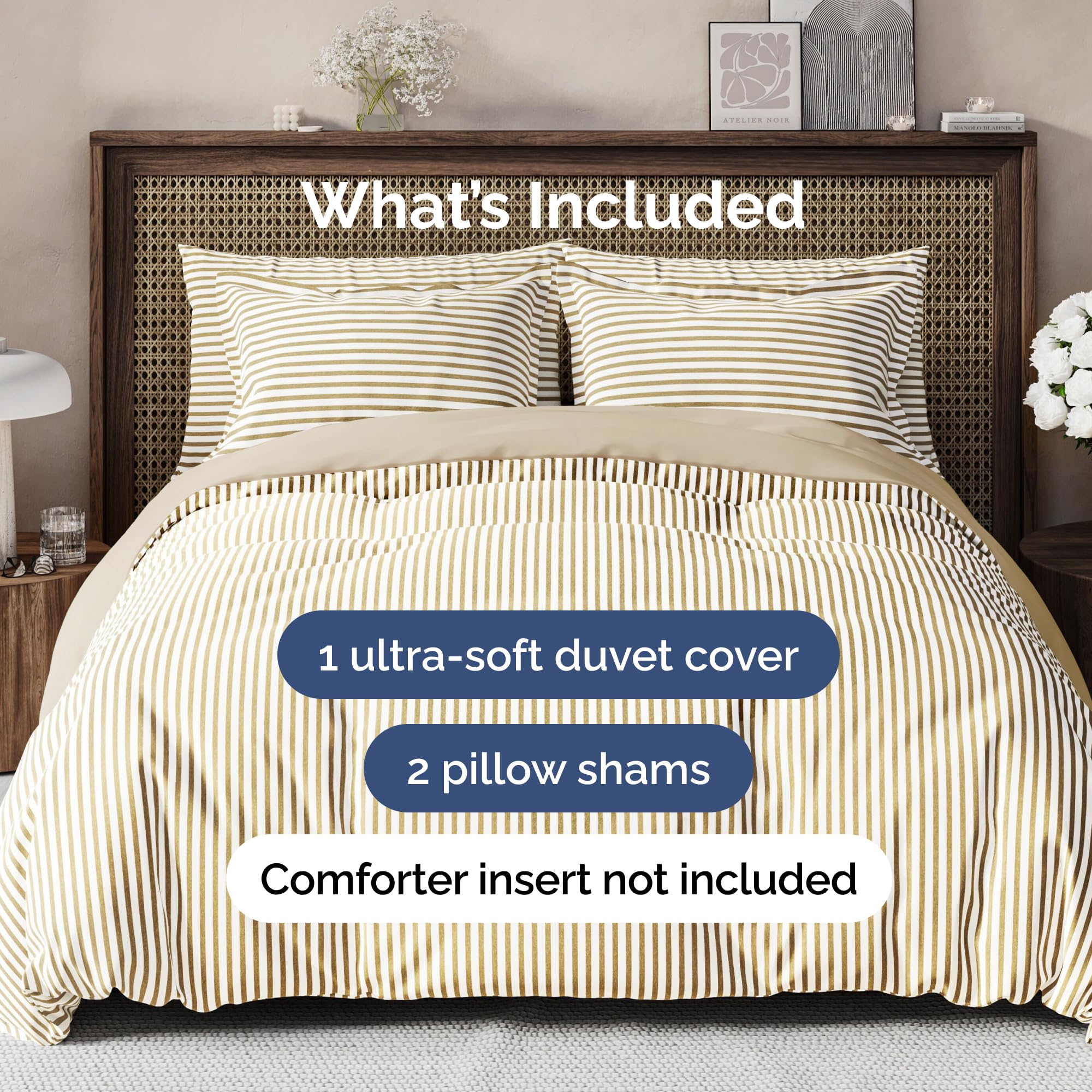 CGK Unlimited king-size duvet cover texture highlighting plush double-brushed fabric