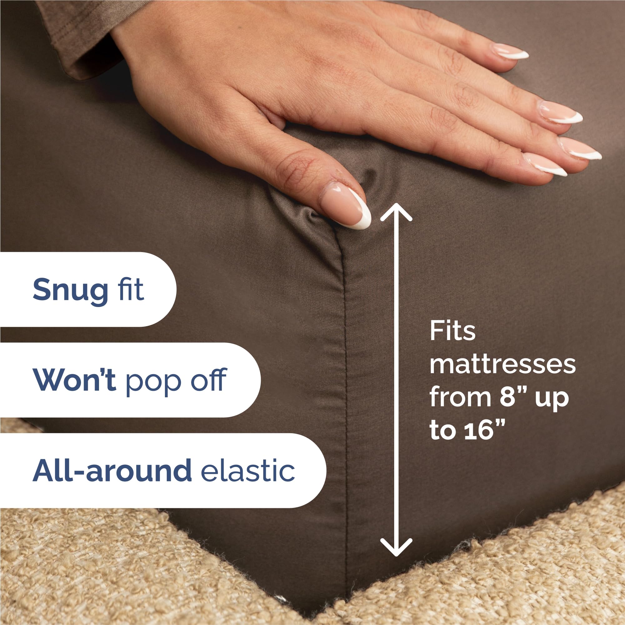 CGK Unlimited brown pillow cases provide a soft, restful touch for every night.