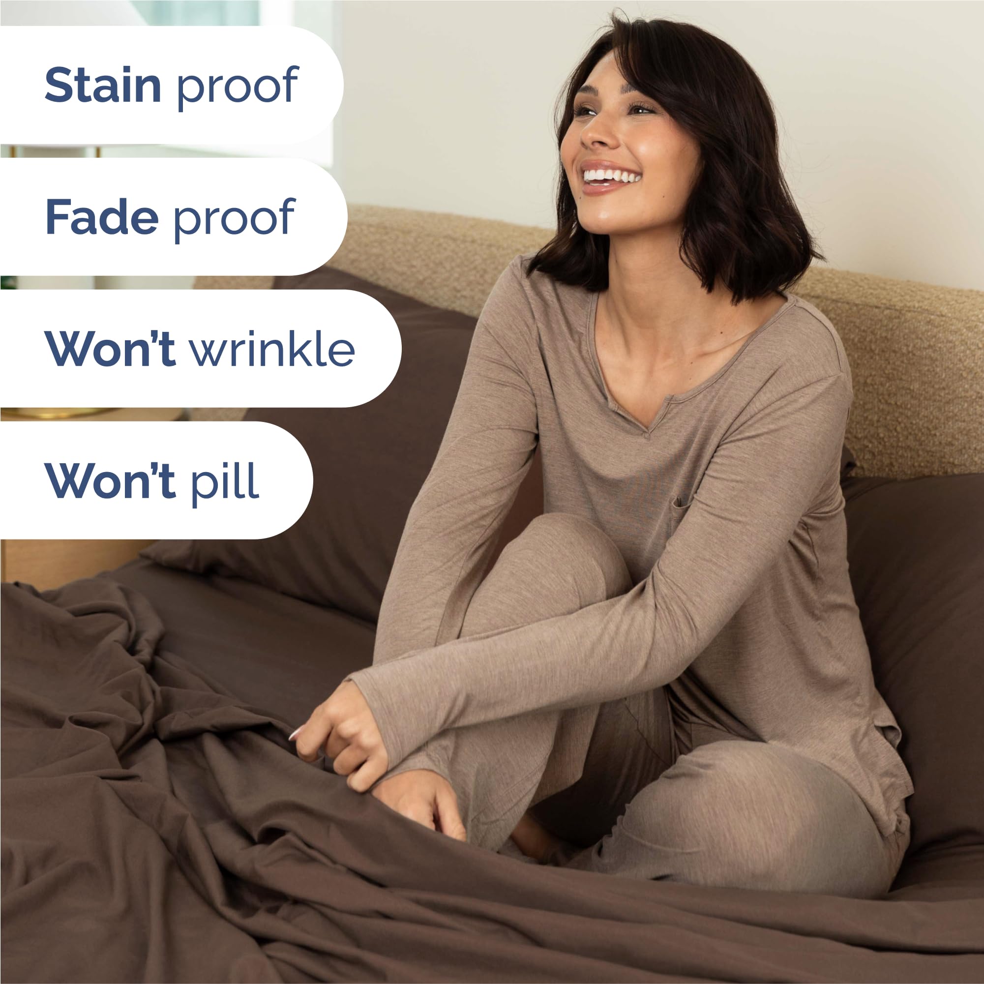 CGK Unlimited brown soft texture delivers hotel-like comfort at home.