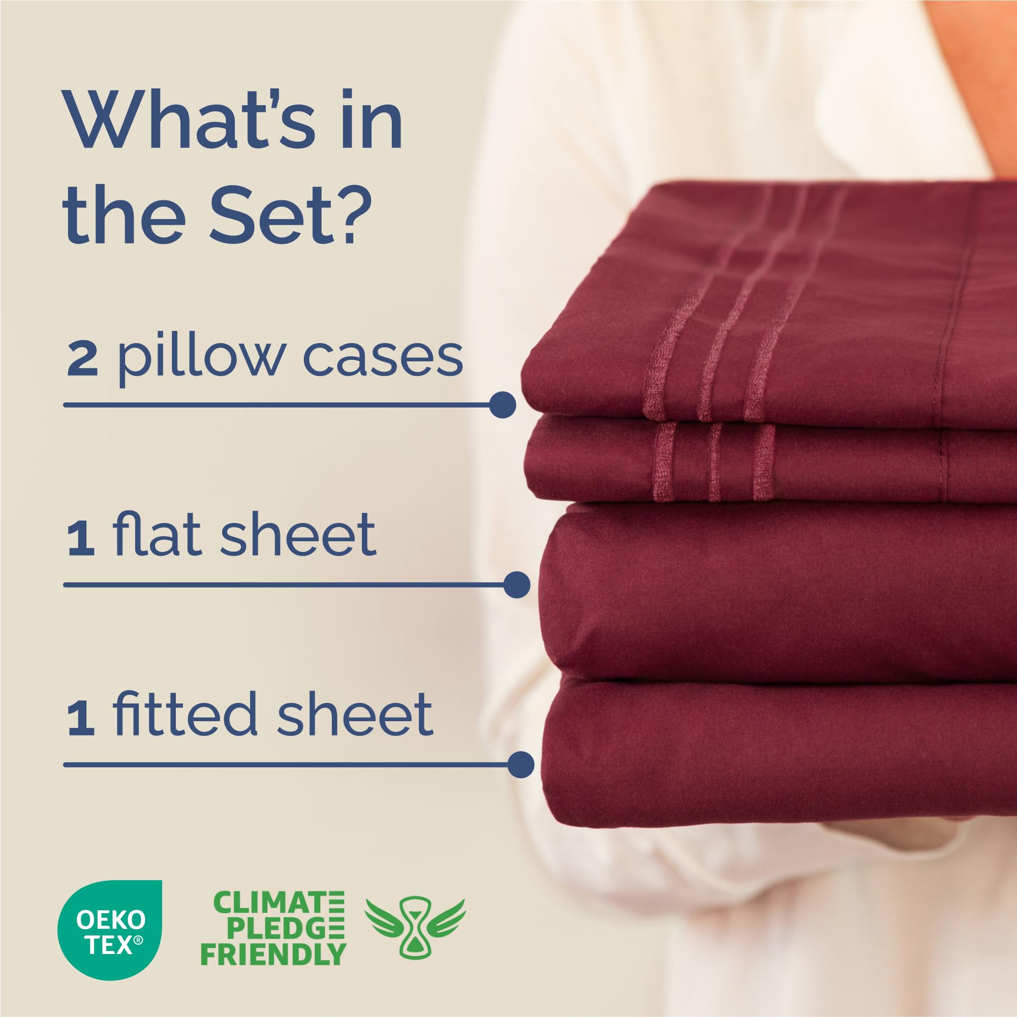 CGK Unlimited king size fitted sheet demonstrates deep pockets for secure mattress fit.