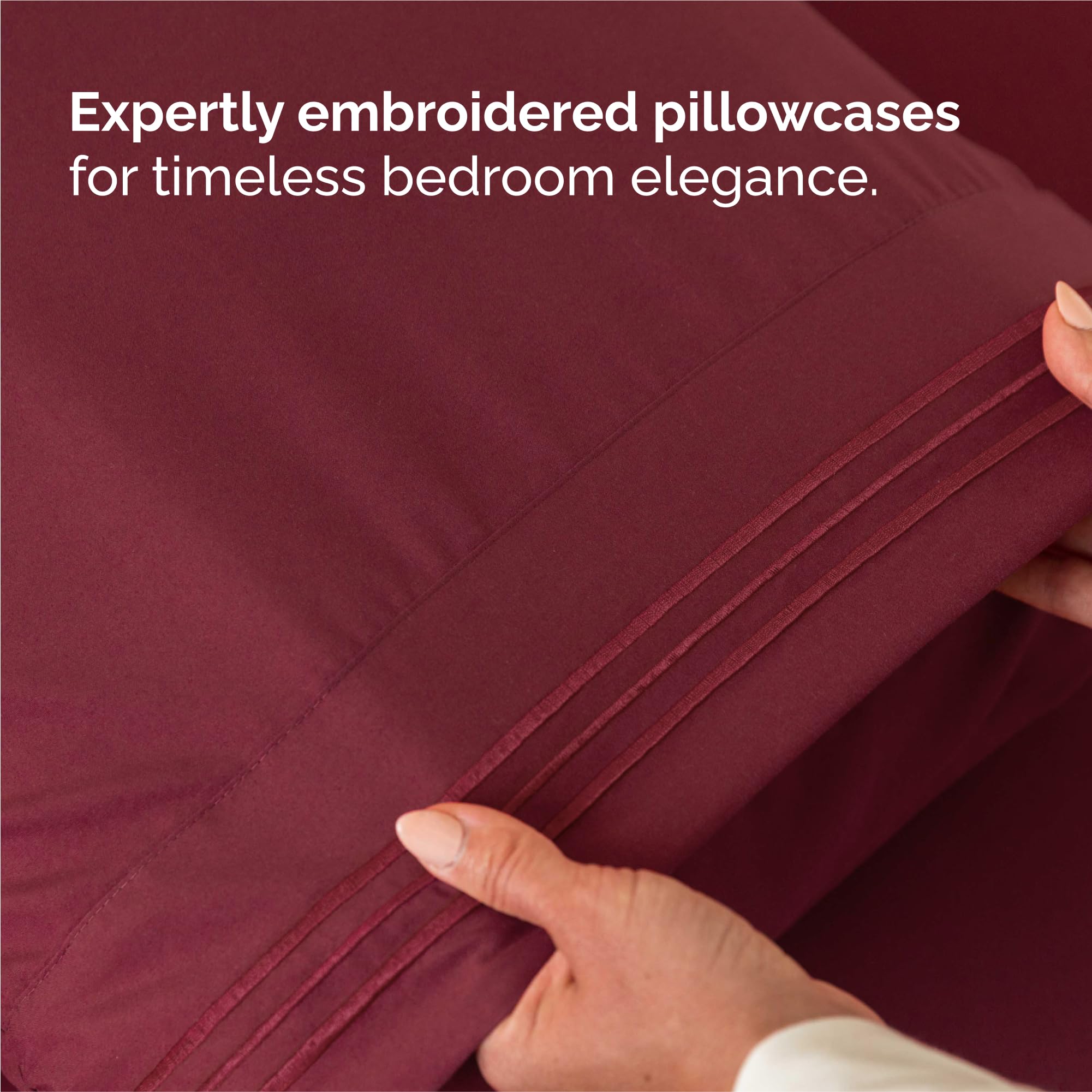 CGK Unlimited wrinkle-free finish keeps sheets looking neat and tidy.