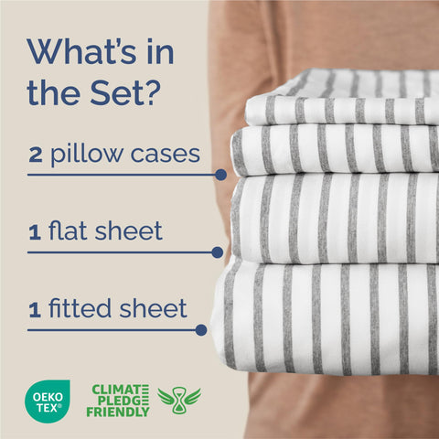 Deep pocket fitted sheet stretched over a thick mattress for secure daily use