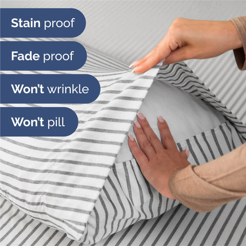 Guest room setup with CGK Unlimited king size sheet set showing versatile use