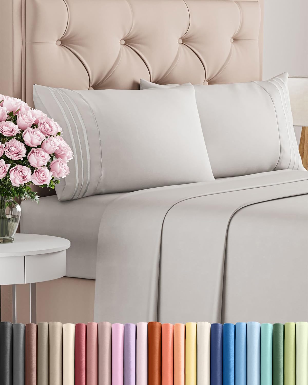CGK Unlimited king-size sheet set package with luxurious soft finish for all bedrooms.