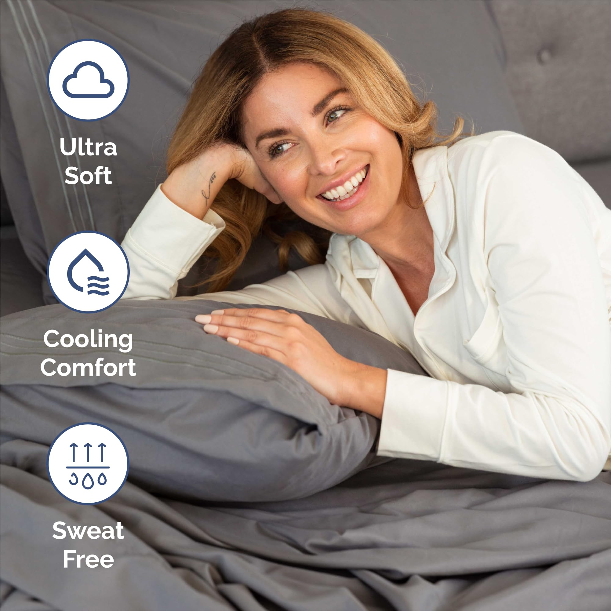 CGK Unlimited dark grey pillow case 2 for breathable comfort