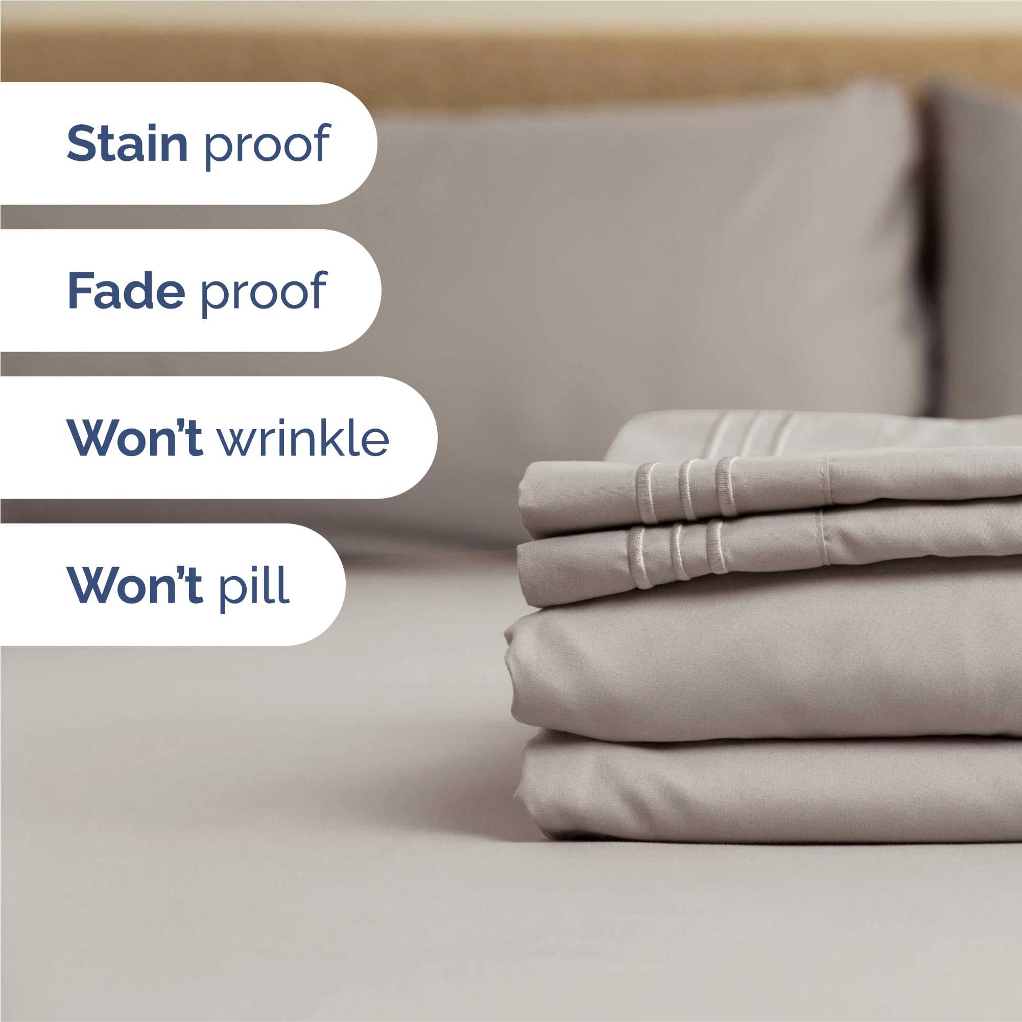 CGK Unlimited king-size sheet set pillow-cases complete the soft, luxe feel